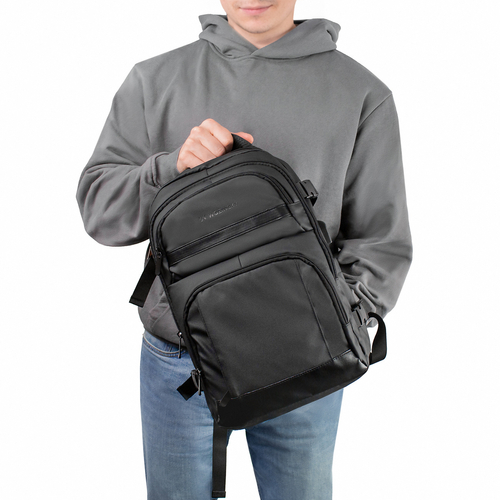 Plecak Wozinsky WPW-20L z kieszenią na laptopa do 15" podróżny 40x20x25 cm na bagaż podręczny - czarny