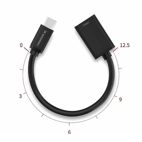 Adapter Wozinsky WOTGY1S USB-C 3.0 (męski) - USB-A 3.0 (żeński) OTG - czarny