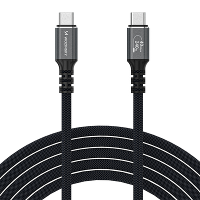 Kabel Wozinsky WPS-UY415S USB-C USB4 40Gb/s 240W 1,5m 4K - czarny