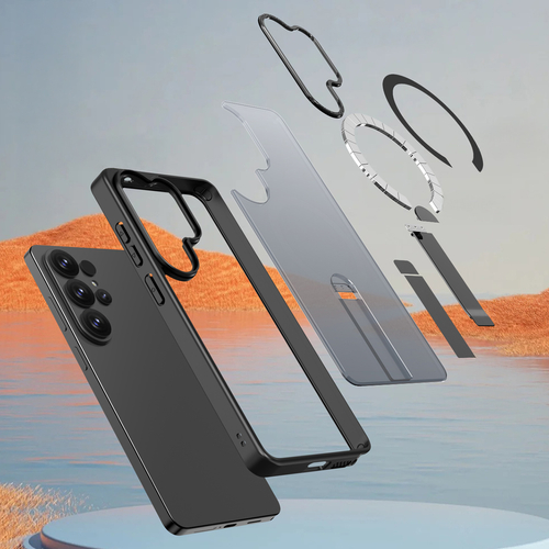 Etui Hybrid Armor X na Samsung Galaxy S26 Ultra z podstawką kompatybilne z MagSafe - czarne