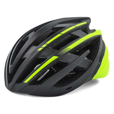 Kask rowerowy MTB Woinsky z odpinanym daszkiem i tylną lampką USB 54-57 cm - czarno-żółty