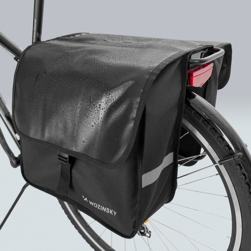 Wozinsky sakwa rowerowa na bagażnik podwójna 28 l czarna (WBB34BK)
