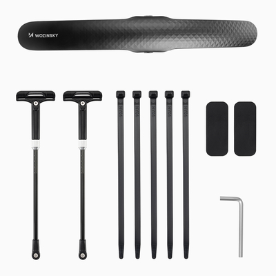 Błotnik rowerowy Wozinsky WBR-01 uniwersalny z regulacją - czarny