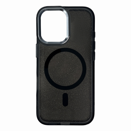Etui Wozinsky Glitter Case z Mag Safe na Samsung Galaxy S25 - czarne z brokatem