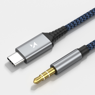 Kabel Wozinsky WAK-CJ USB-C do mini jack 3.5 mm adapter DAC 1 m - szary