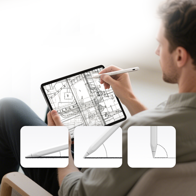 Rysik Wozinsky WRA-08  Stylus do iPad USB-C szybkie ładowanie Apple iPad 2018-2025 - biały