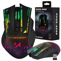 Mysz gamingowa bezprzewodowa 2.4 GHz 3200 DPI RGB Wozinsky WMGB-3200 - czarna