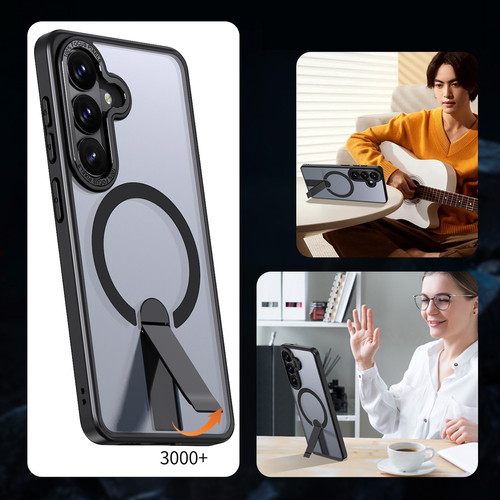 Etui Hybrid Armor X na Samsung Galaxy S26 Plus z podstawką kompatybilne z MagSafe - czarne