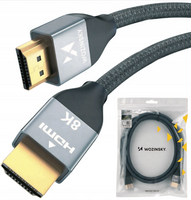 Wozinsky kabel HDMI 2.1 8K 60 Hz 48 Gbps / 4K 120 Hz / 2K 144 Hz 3 m srebrny (WHDMI-30)