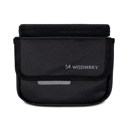 Wozinsky torba rowerowa na ramę sakwa na rower wodoodporne etui na telefon 1,5l czarny (WBB26BK)