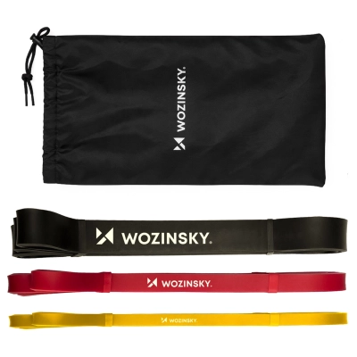 Gumy oporowe do ćwiczeń Wozinsky WGO-3 z lateksu - 3 szt.