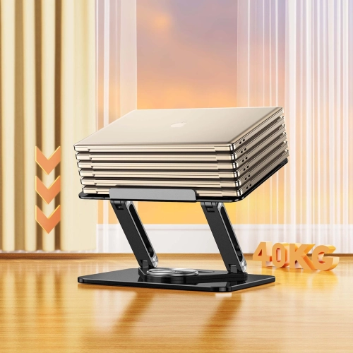 Podstawka pod laptopa, tablet Wozinsky WRS-CPY84SB 360 aluminiowa + Gratis! podstawka do smartfona - czarna