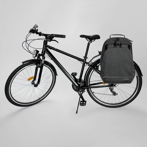 Wozinsky torba rowerowa na bagażnik plecak rowerowy ze stelażem 2w1 40l czarny (WBB33BK)
