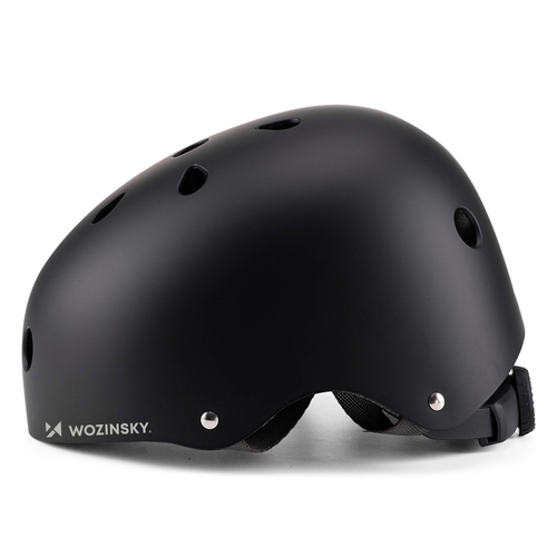Kask rowerowy BMX/hulajnoga Wozinsky lekki 48-52 cm - czarny