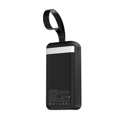 Powerbank Wozinsky W8-W 30000 mAh 30 W 2x USB-A i USB-C z latarką - czarny