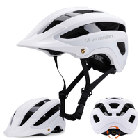 Kask rowerowy MTB Wozinsky z odpinanym daszkiem lekki L - czarno-biały