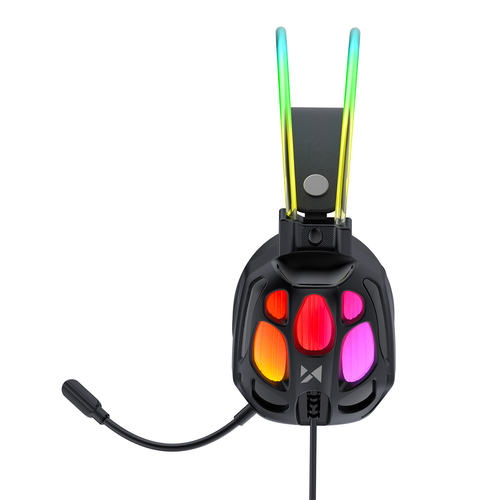 Słuchawki gamingowe Wozinsky WSG-1118 przewodowe z mikrofonem i podświetleniem RGB - czarne