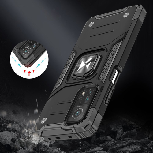 Wozinsky Ring Armor pancerne hybrydowe etui pokrowiec + magnetyczny uchwyt Samsung Galaxy A72 4G niebieski