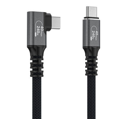Kabel kątowy Wozinsky WPS1-UY41S USB-C USB4 40Gb/s 240W 1,5m 4K - czarny