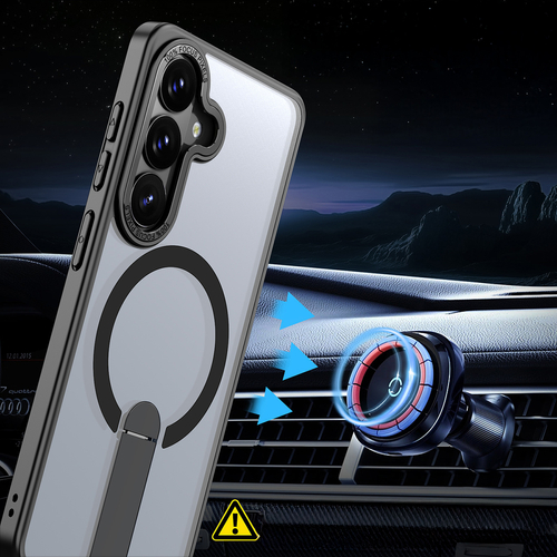 Etui Hybrid Armor X na Samsung Galaxy S26 z podstawką kompatybilne z MagSafe - czarne