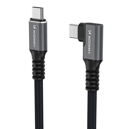 Kabel kątowy Wozinsky WPS1-UY41S USB-C USB4 40Gb/s 240W 1,5m 4K - czarny