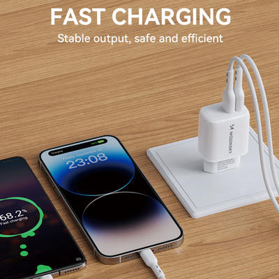 Ładowarka sieciowa 2x USB-A 12 W 2,4 A do telefonu Wozinsky CUWCW - biała