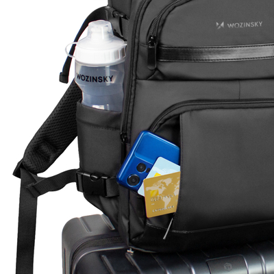 Plecak Wozinsky WPW-20L z kieszenią na laptopa podróżny 40x20x25 cm do luku bagażowego - czarny