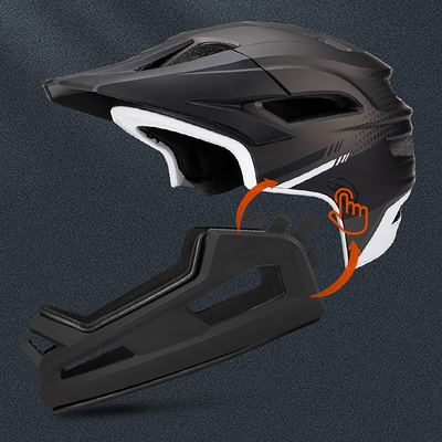 Kask rowerowy fullface Wozinsky z odpinanym daszkiem lekki 57-62 cm - czarny