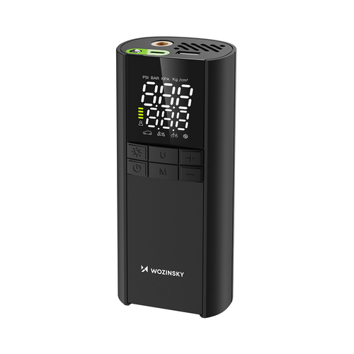 Kompresor Wozinsky WPEP-8000 pompka elektryczna powerbank 8000mAh latarka - czarny