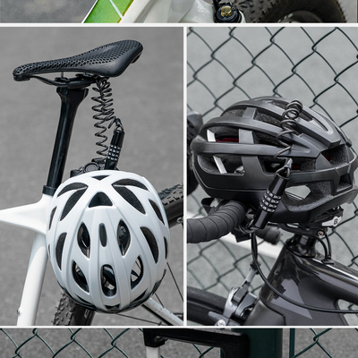 Blokada rowerowa Wozinsky WBN-01R na rower kask wodoodporna na szyfr 4-cyfrowy - czarny