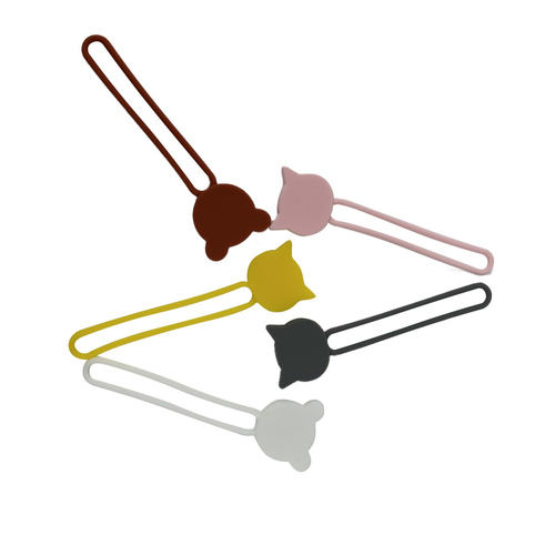 Silikonowy zwijacz kabla - biały