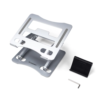 Podstawka pod laptopa, tablet Wozinsky WRS-CPY75DSS aluminiowa + Gratis! podstawka do smartfona - srebrna
