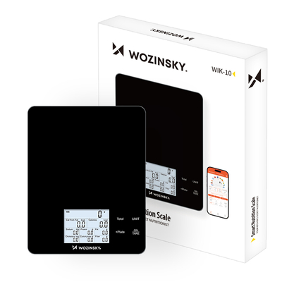 Wozinsky WIK-10 Waga kuchenna elektroniczna 10 kg 1 g Bluetooth