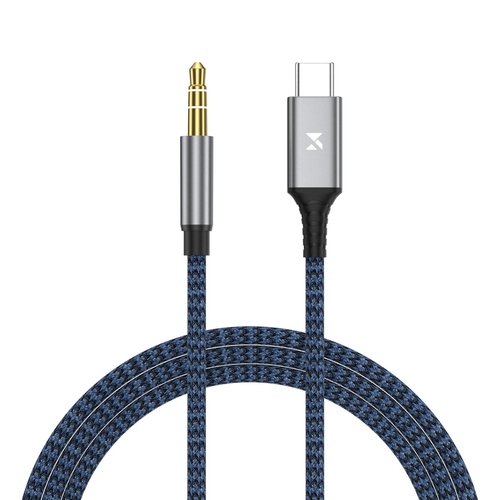 Kabel Wozinsky WAK-CJ USB-C do mini jack 3.5 mm adapter DAC 1 m - szary