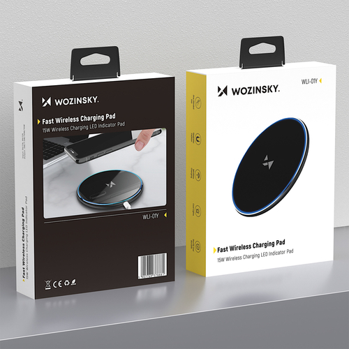 Ładowarka indukcyjna Wozinsky WLI-01Y 15W Qi z kablem USB-C - czarny