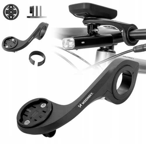 Uchwyt rowerowy Wozinsky WUG-01B na licznik Garmin na kierownicę na kamerkę lampkę - czarny