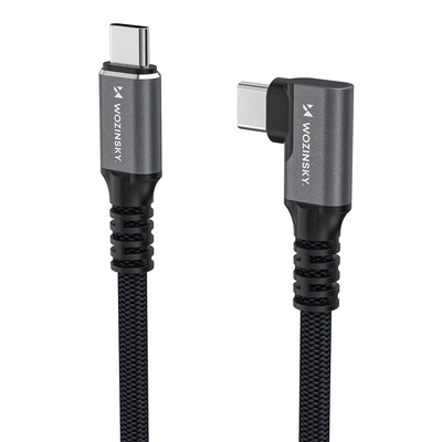 Kabel kątowy Wozinsky WPS2-UY41S USB-C USB4 40Gb/s 240W 2m - czarny