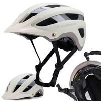 Kask rowerowy MTB Wozinsky z odpinanym daszkiem lekki 57-62 cm - pastelowa zieleń