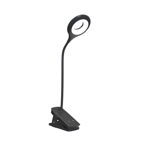 Mini lampka Wozinsky bezprzewodowa lampka LED do czytania z klipsem + kabel USB-C - czarna