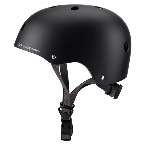 Kask rowerowy BMX/hulajnoga Wozinsky lekki 48-52 cm - czarny