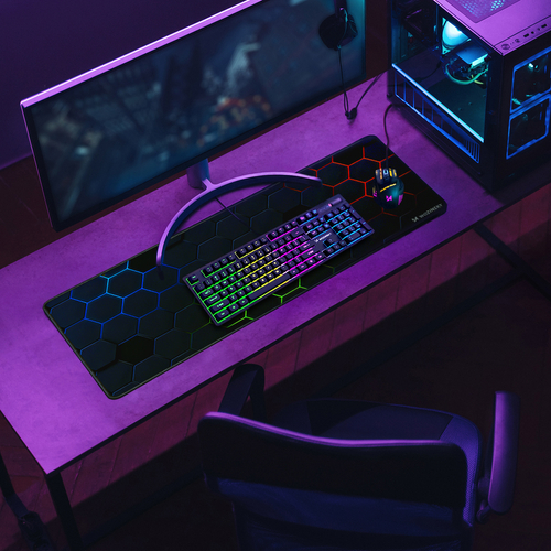 Klawiatura gamingowa RGB z pokrętłem Wozinsky WKG-200 USB - czarna