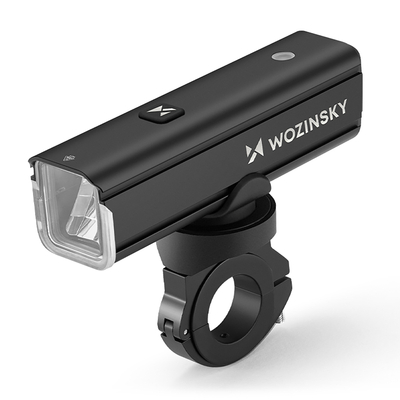 Zestaw lampek rowerowych Wozinsky WSBLB3 przednia (1000 lm) USB-C i tylna USB micro  - czarny