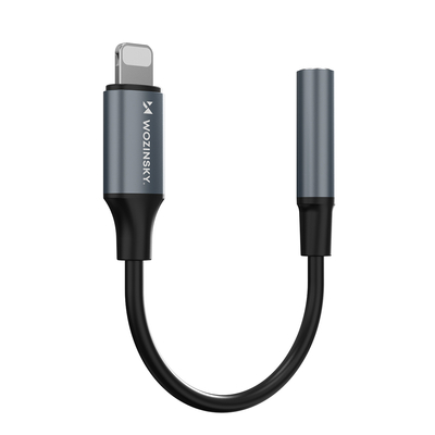 Adapter Wozinsky WALJ-01 Lightning - mini jack 3,5mm - czarny