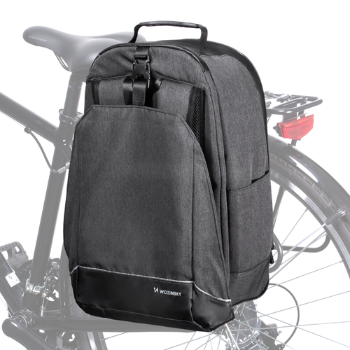 Wozinsky torba rowerowa na bagażnik plecak rowerowy ze stelażem 2w1 40l czarny (WBB33BK)
