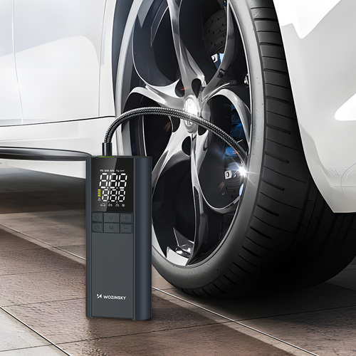 Kompresor Wozinsky WPEP-8000 pompka elektryczna powerbank 8000mAh latarka - czarny