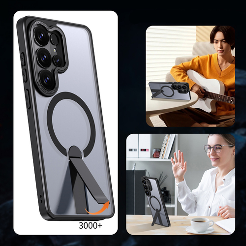 Etui Hybrid Armor X na Samsung Galaxy S26 Ultra z podstawką kompatybilne z MagSafe - czarne