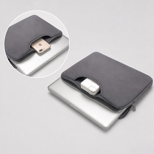 Torba na laptop Wozinsky WNT-17G 17.3" z chowaną rączką neoprenowa - szara