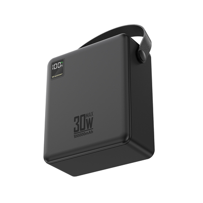 Powerbank Wozinsky W8-B 100000mAh 30W 2xUSB-A i 2xUSB-C z latarką - czarny