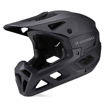 Kask rowerowy fullface Wozinsky z odpinanym daszkiem 57-59 cm - czarny