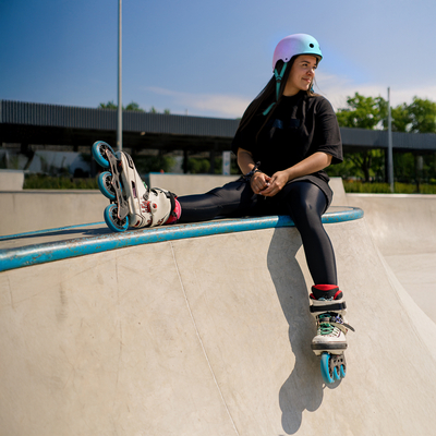 Kask rowerowy BMX/hulajnoga Wozinsky 48-52 cm - gradient różowy